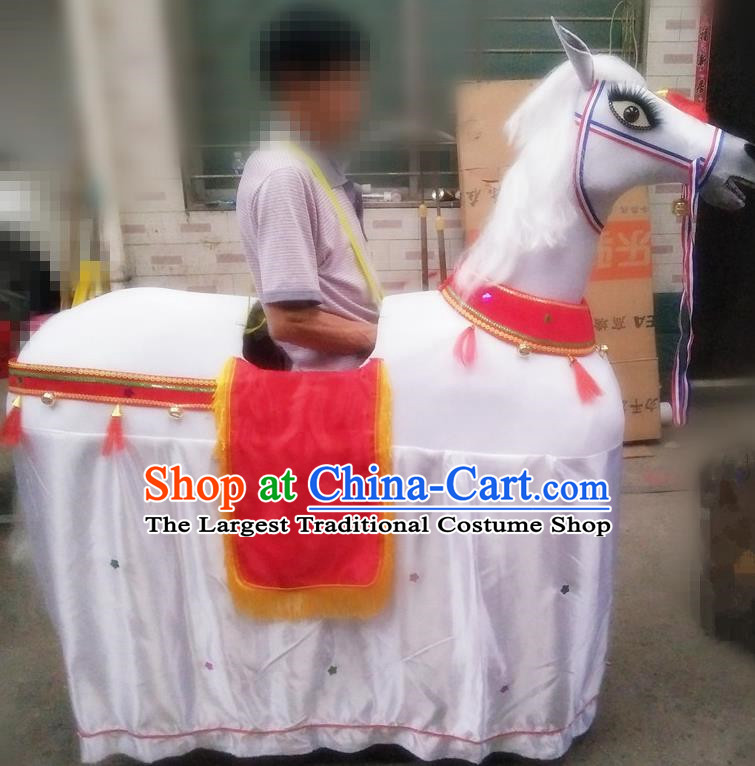 Bamboo Horse Props Journey to The West White Dragon Horse Performance Props Donkey Land Boat Club Fire Props Supplies