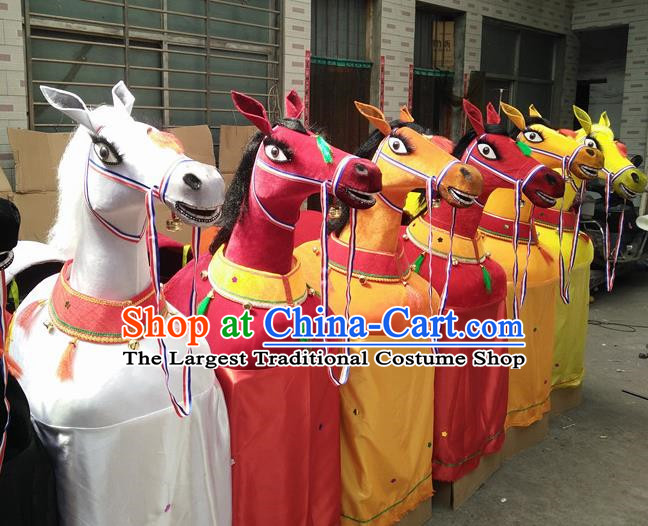 Bamboo Horse Props Journey to The West White Dragon Horse Performance Props Donkey Land Boat Club Fire Props Supplies
