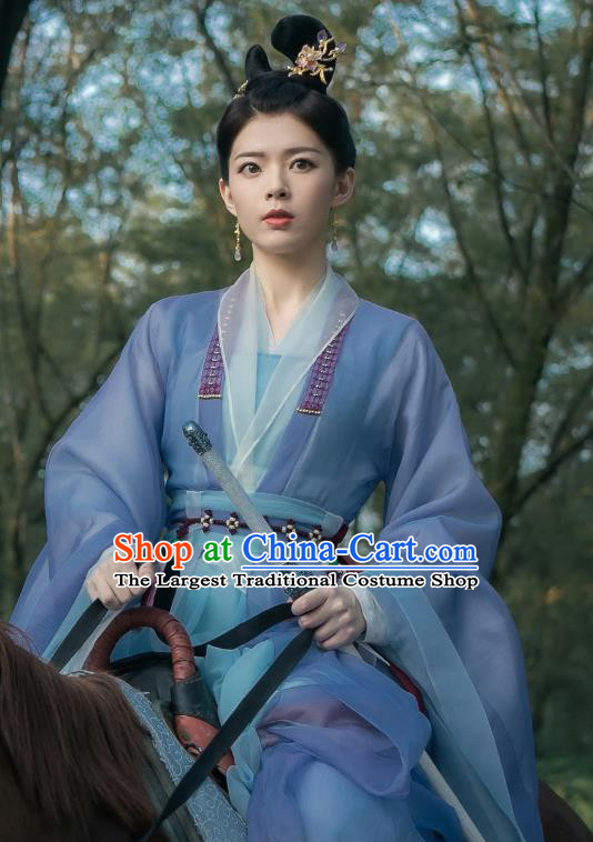 TV Drama Unchained Murong Wan Wan Dresses Chinese Traditional Female Hanfu Clothing Ancient Royal Princess Costumes