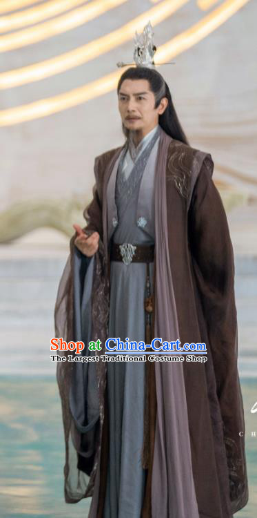 Drama Chong Zi Kung Fu Master Min Yunzhong Clothing China Ancient Elder Lord Costumes