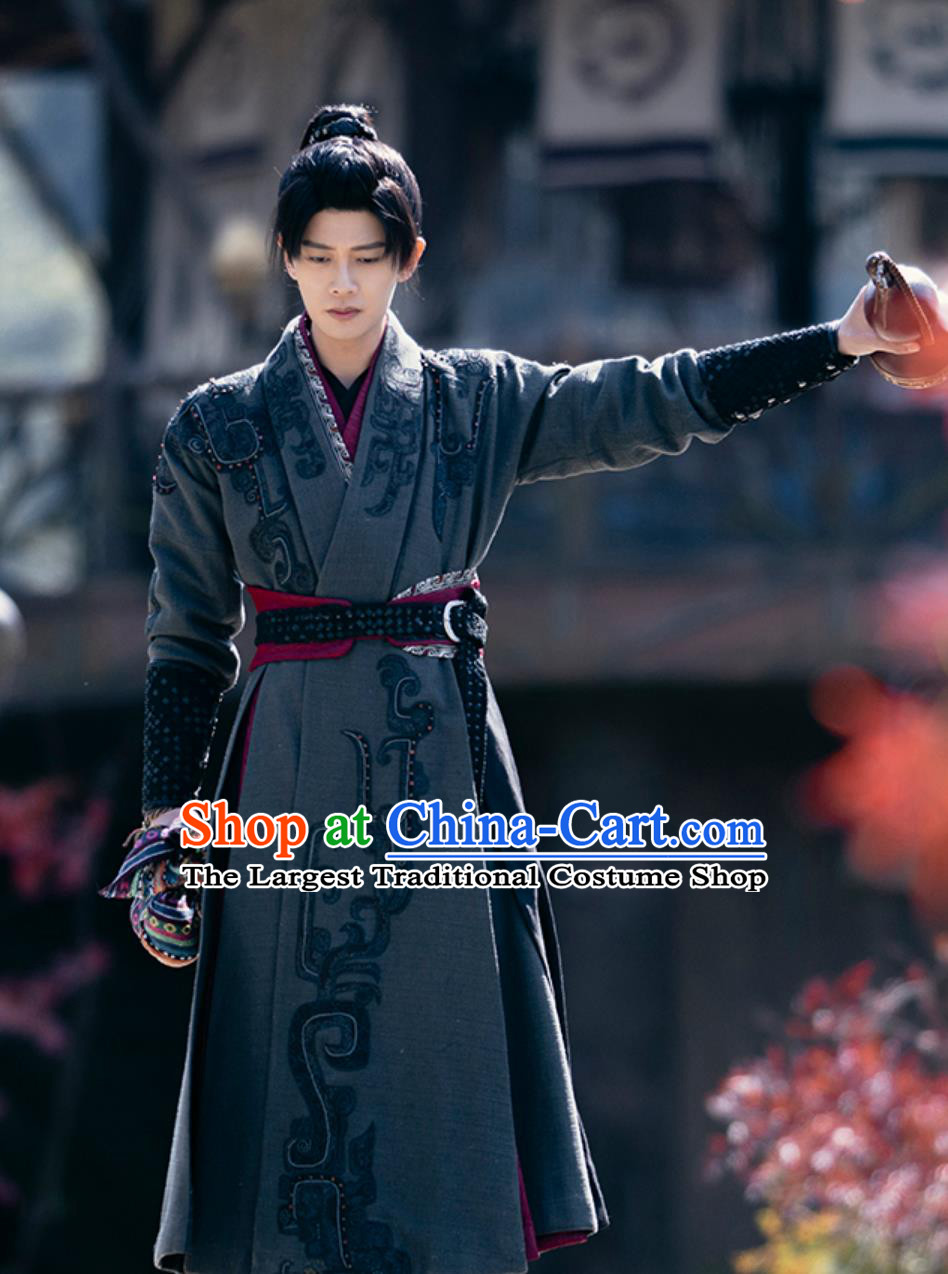 TV Series Drama Burning Flames Hero Wu Geng Costume Ancient China Young Warrior Clothing Traditional Chinese Male Hanfu