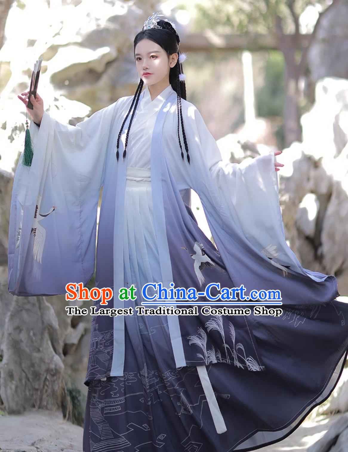 Traditional Chinese Hanfu Ancient China Swordsman Costume Jin Dynasty Clothing