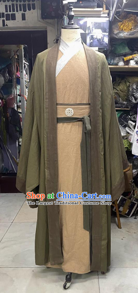 Chinese Tang Dynasty Costume Ancient China Medical Scientist Sun Si Miao Clothing Traditional Male Hanfu