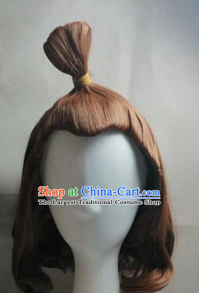 COS Avatar Suki Beauty Pointed Brown Hair Bag Short Hair Cosplay Wig