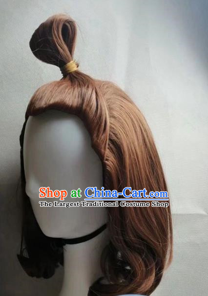 COS Avatar Suki Beauty Pointed Brown Hair Bag Short Hair Cosplay Wig