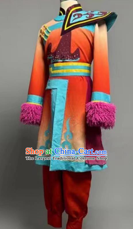Ethnic Minority Daur Dance Performance Costumes High End Ethnic Style Costumes Stage Performance Costumes