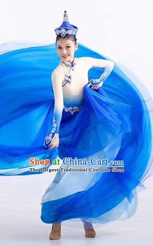 Mongolian Dance Costumes The Splendor Of Life China Ethnic Style Stage Costumes Large Swing Skirts Art Test Costumes