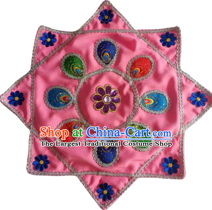 Pink Handkerchief Flower Dance For Two People Turning Handkerchief Dance Square Dance Grade Examination Special Northeast Twist Chinese Yangko Octagonal Scarf