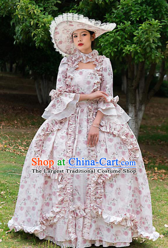 European Style Court Dress European 19th Century Retro Aristocratic Dress Princess Clothing Drama Costume