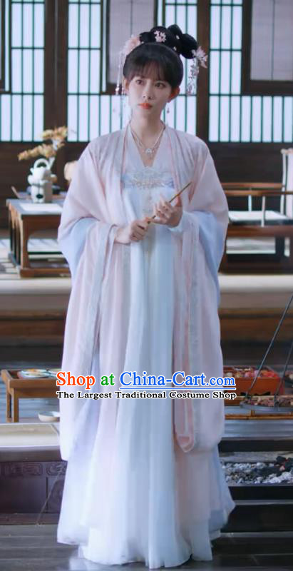 Chinese Ancient Tang Dynasty Aristocratic Lady Costumes Romantic TV Series Royal Rumours Crown Princess Hua Liu Li Dresses