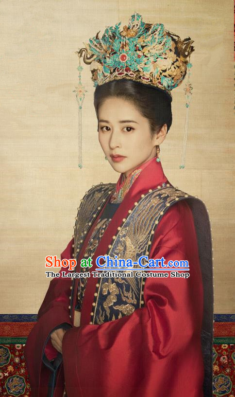 Chinese Ming Dynasty Empress Dresses Ancient Court Woman Clothing TV Series The Imperial Age Crown Princess Xu Miao Yun Costumes
