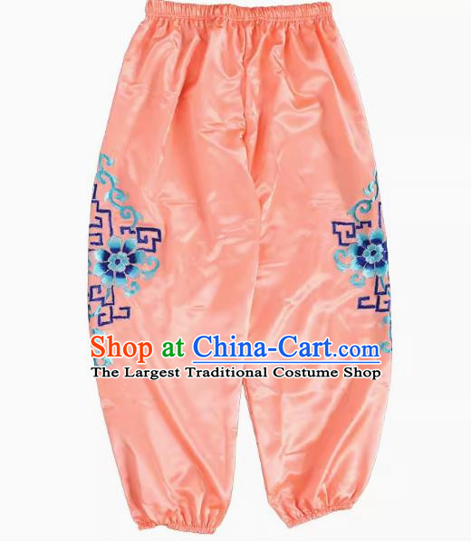 Pink Chaoshan Armed Yingge Trousers Dance Costume Trousers To Welcome The Master Costume Parade Trousers Martial Arts Performance Costumes