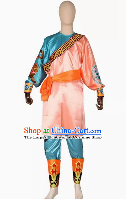 Pink Puning Yingge Team Costumes Civil And Martial Arts Sleeves Armed Color Matching Men Suits Chaoshan Martial Arts Performance Costumes Character Parade