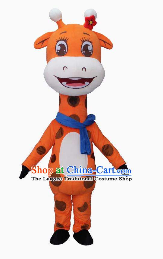 Giraffe Doll Costume Cartoon Human Sika Deer Shape Mascot Doll Clothes Animal Performance Costume