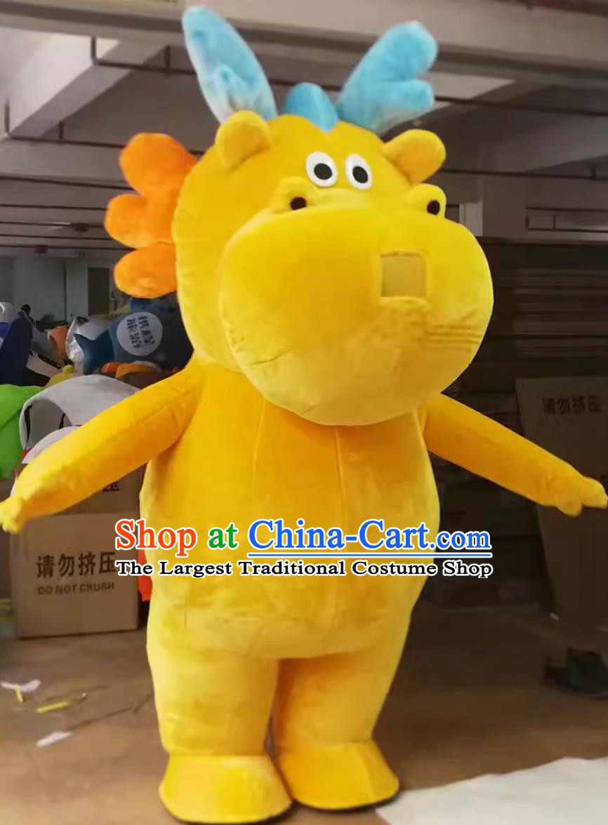 Inflatable Fire Dragon Melon Melon Dragon Beckoning Cartoon Doll Inflatable Model Activity Door Welcome Doll Custom Walking Cloth Doll