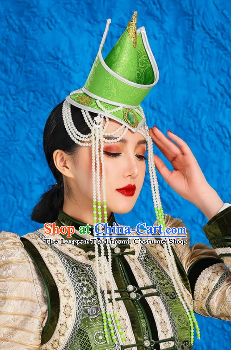 Mongolian Performance Headwear Minority Style Dance Performance Catwalk Hat Photography Hair Accessories