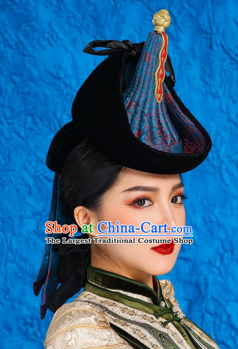 Mongolian Hat Unisex Ethnic Minority Curled Hat