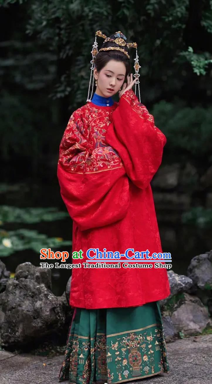 TV Series Song of Youth Noble Lady Sun You De Dresses China Ming Dynasty Bride Garments Costumes Ancient Hanfu Clothing