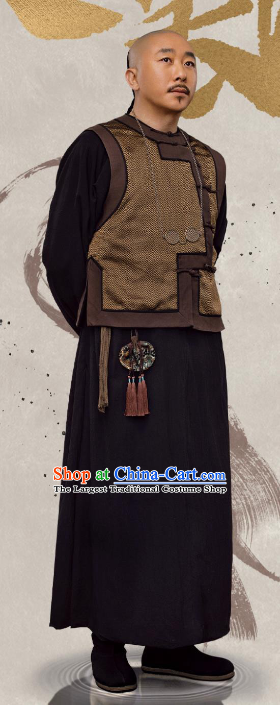 China Ancient Qing Dynasty Male Clothing Historical Drama The Long River Scholar Xu Qian Xue Garment Costumes