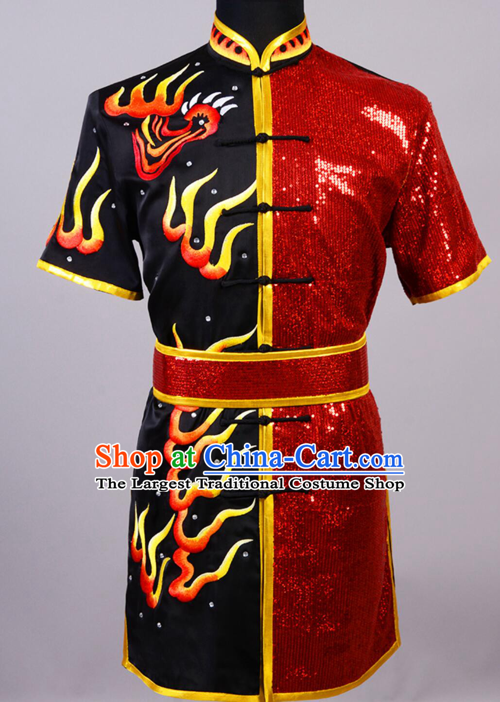 Chinese Martial Arts Changquan Costumes Traditional Kung Fu Training Uniform Professional Wushu Competition Embroidered Tiger Outfit