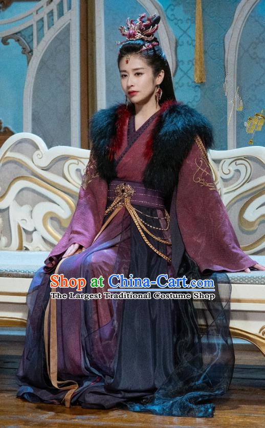 Chinese Ancient Queen Clothing 2024 Xian Xia TV Series The Last Immortal Fox Empress Hong Ruo Costumes