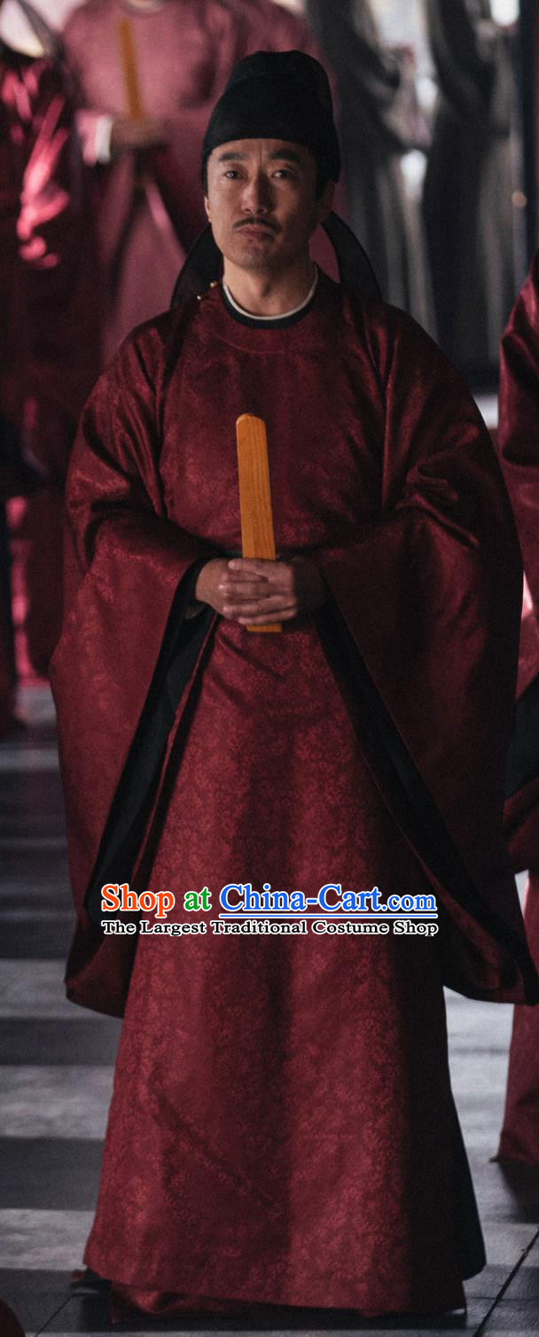 China Ancient Minister Garment Costumes TV Drama The Legend of Zhuohua Official Robe