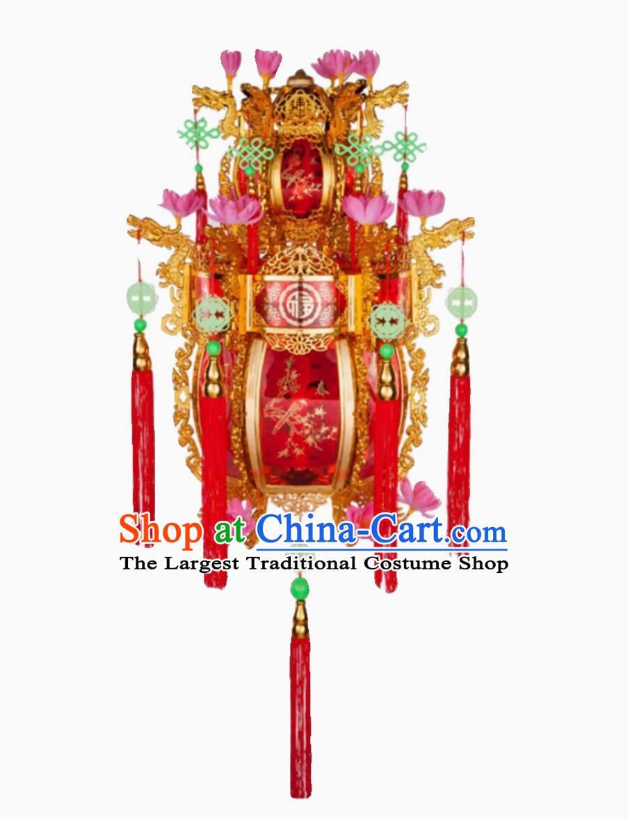 Chinese Rotating Lamp Traditional New Year Lantern Handmade Palace Lantern