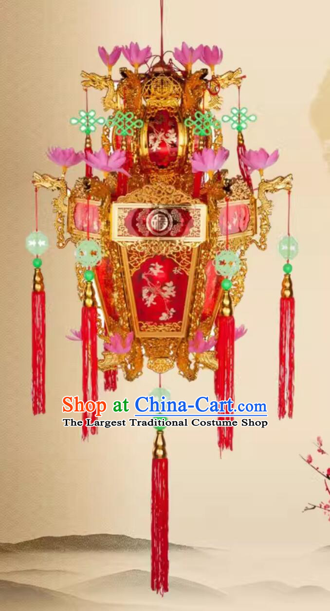 Chinese Handmade Palace Lantern Rotating Lamp Traditional New Year Lantern