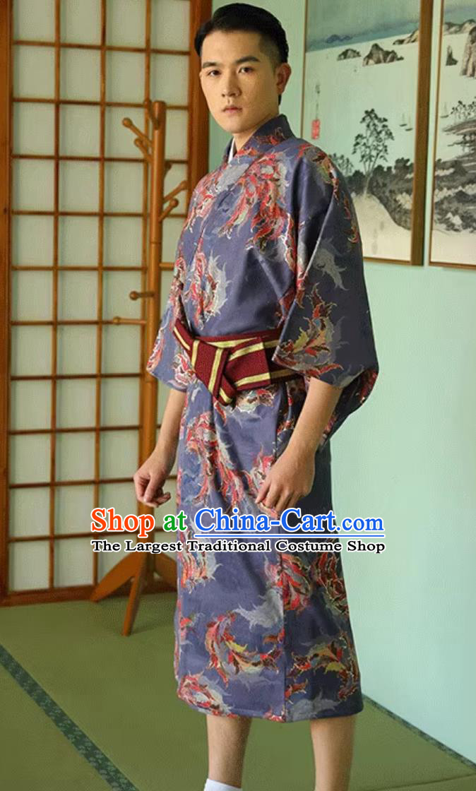 Japanese Kimono Male Samurai Kimono Traditional Japanese COS Suit