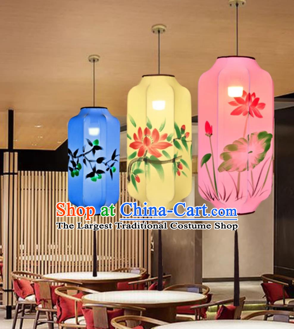 Hand Painted Palace Lantern Traditional Vase Shape Lamp Chinese Classical Lantern
