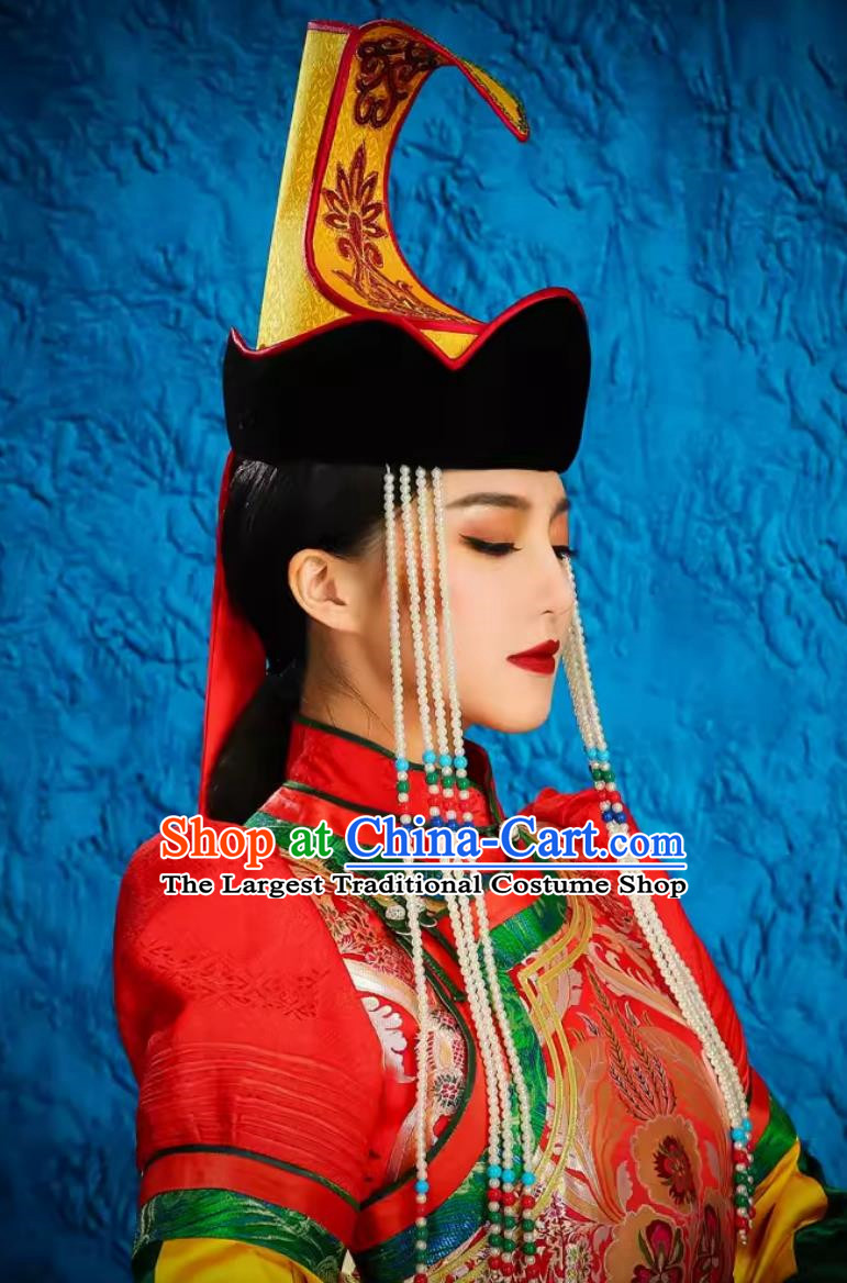 Mongolian Millinery Ethnic Minority Exotic Bridal Headwear Wedding Stage Performance