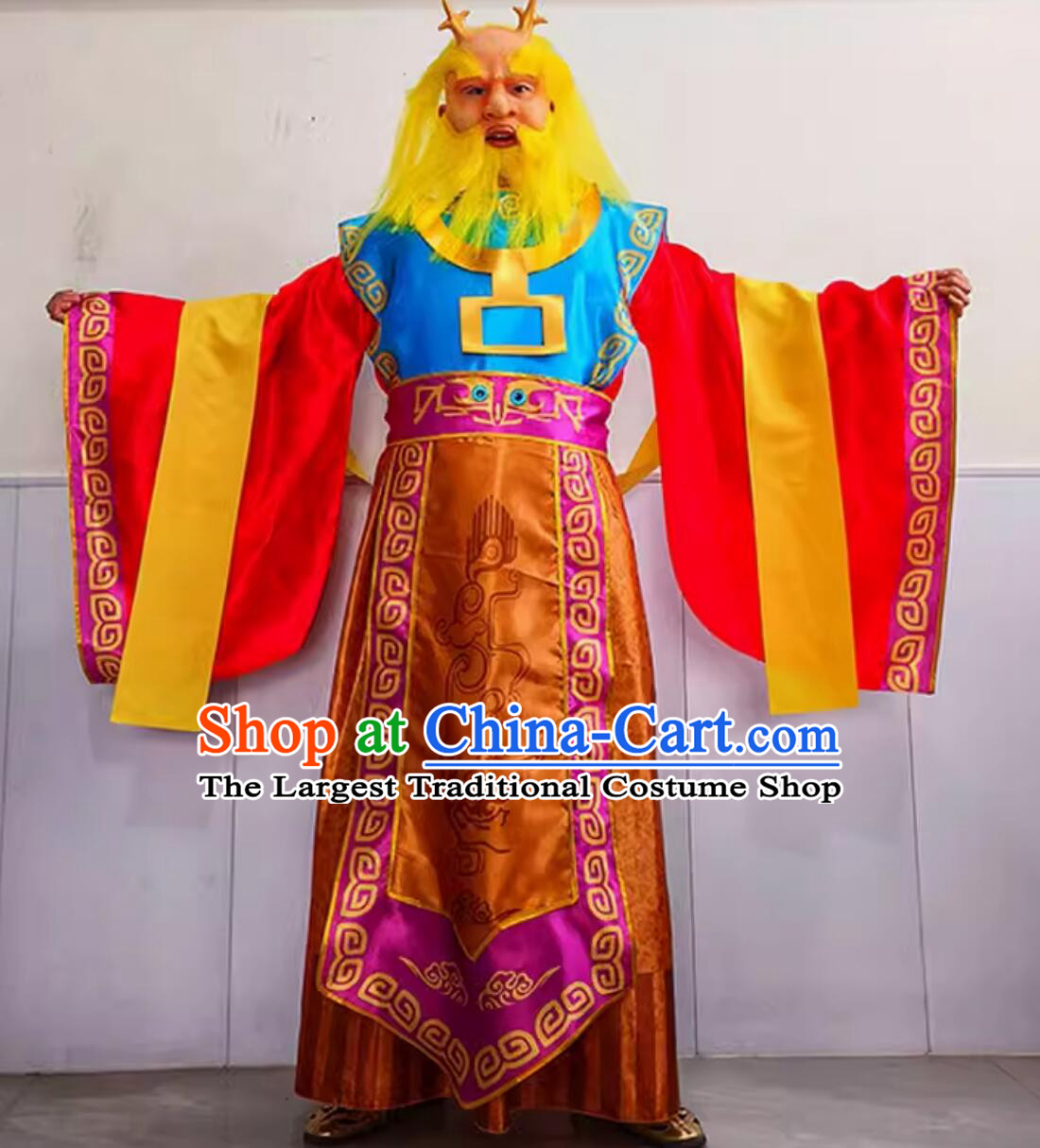 China Drama Journey to the West Dragon King of the South Sea Ao Qin Costumes Halloween Cosplay Clothing