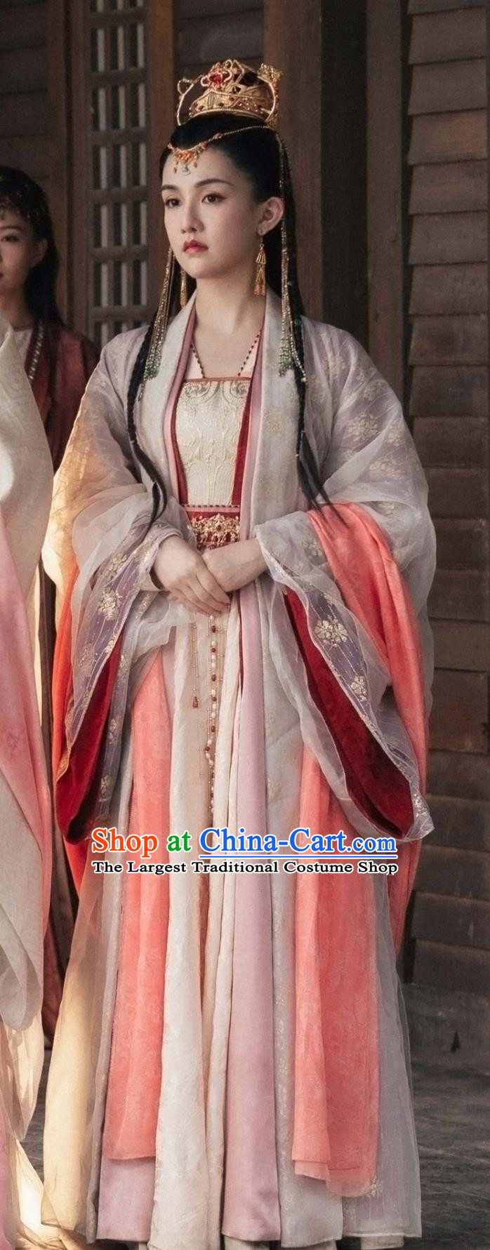 China Ancient Court Lady Costumes TV Drama The Legend of Zhuohua Western Regions Princess Dress
