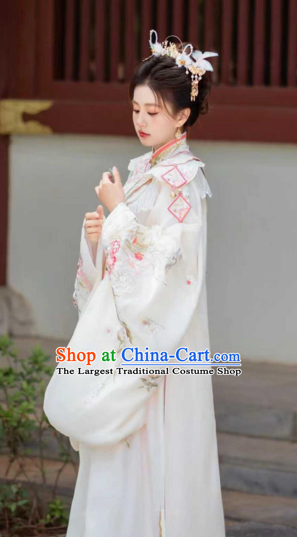 Traditional Hanfu Noble Woman Clothing Ancient Chinese Ming Dynasty Imperial Concubine Costumes White Dress Online Buy