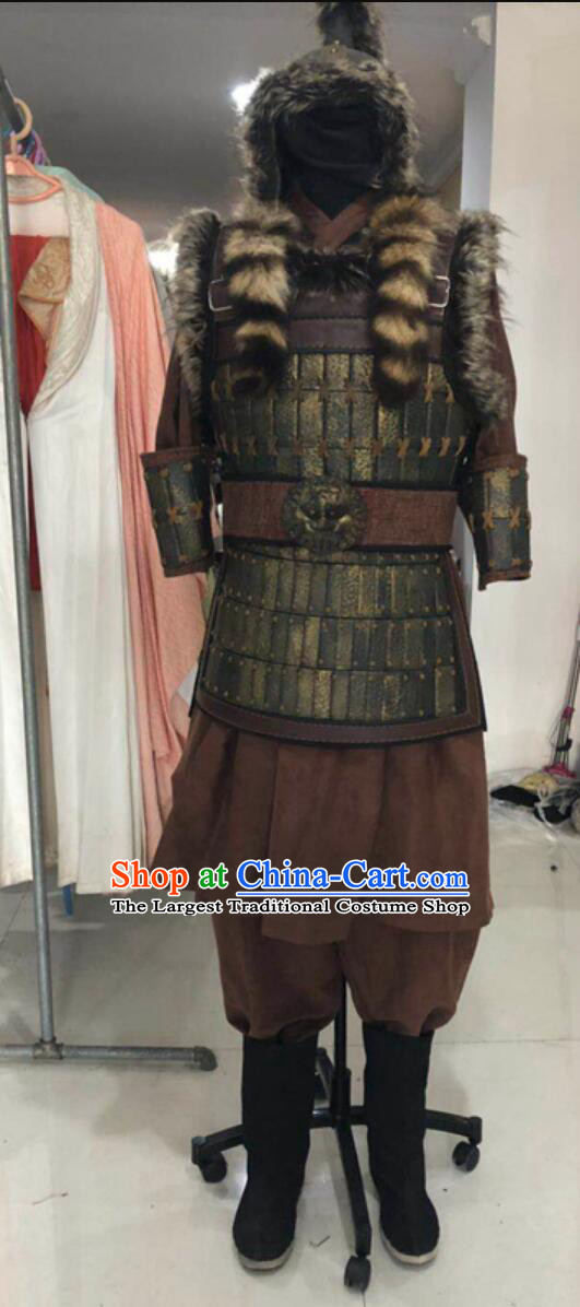 Handmade Armor China Ancient Han Dynasty  Hsiung Nu General Helmet and Armour Complete Set