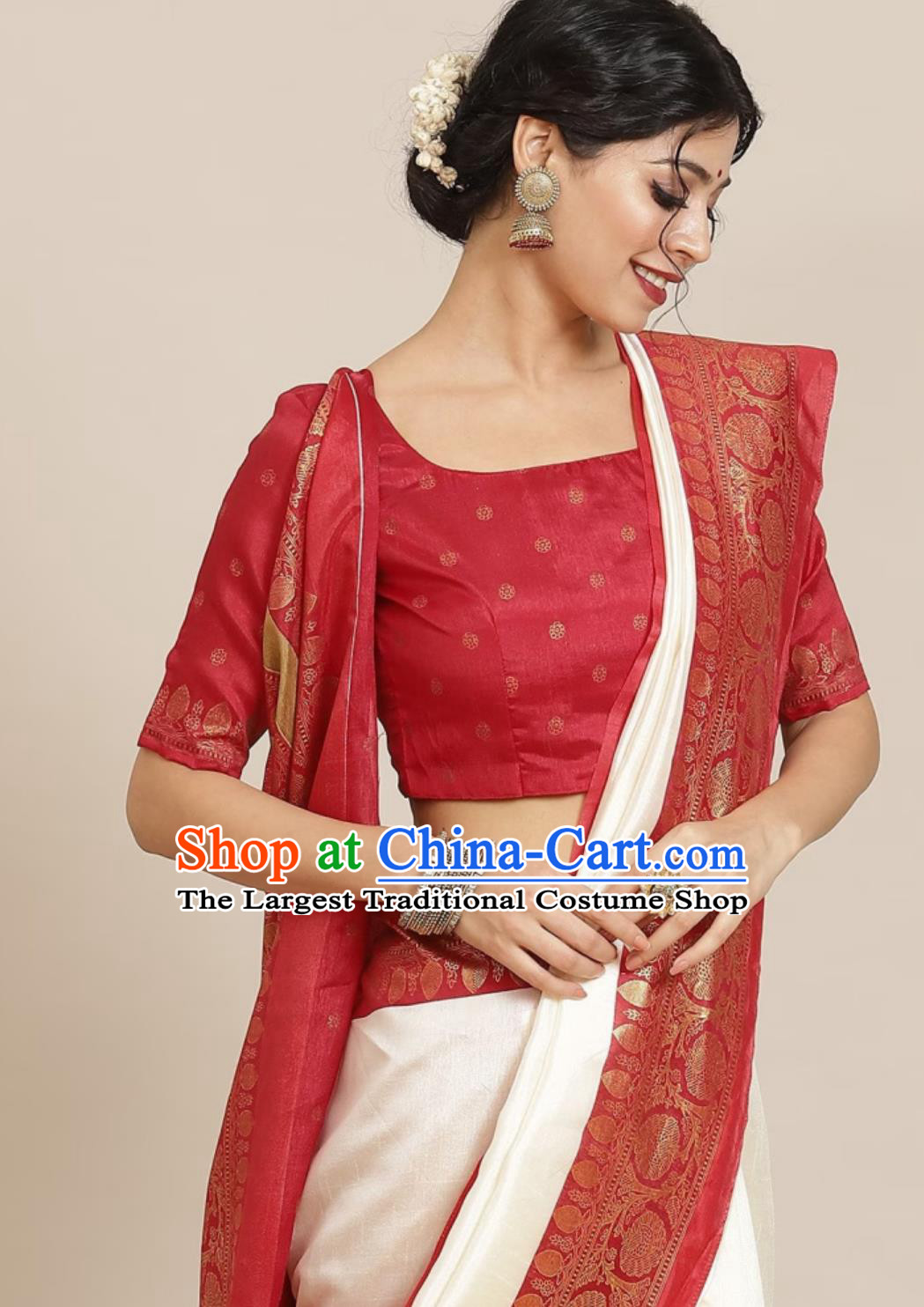 Indian National Sari Traditional Festive Clothing India Woman Dress Complete Set