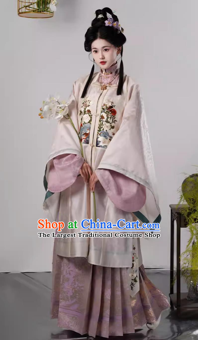 Chinese Travel Photography Clothing Traditional Hanfu Ancient China Ming Dynasty Noble Woman Costumes Complete Set