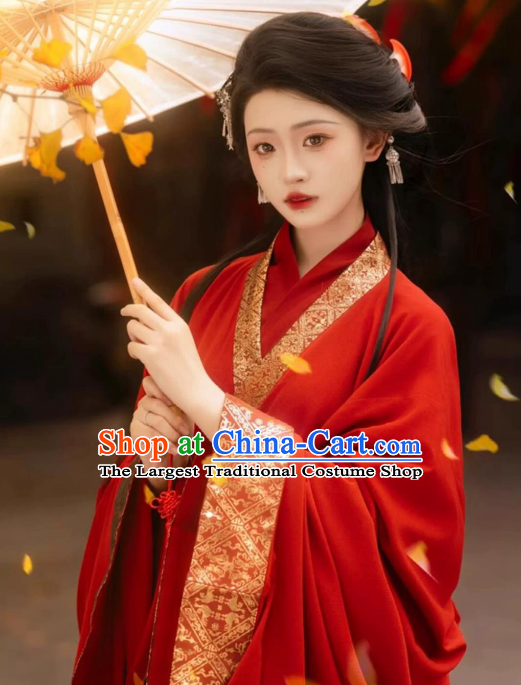 Traditional Chinese Clothing Ancient Palace Princess Hanfu Dress China Red Warring States Robe