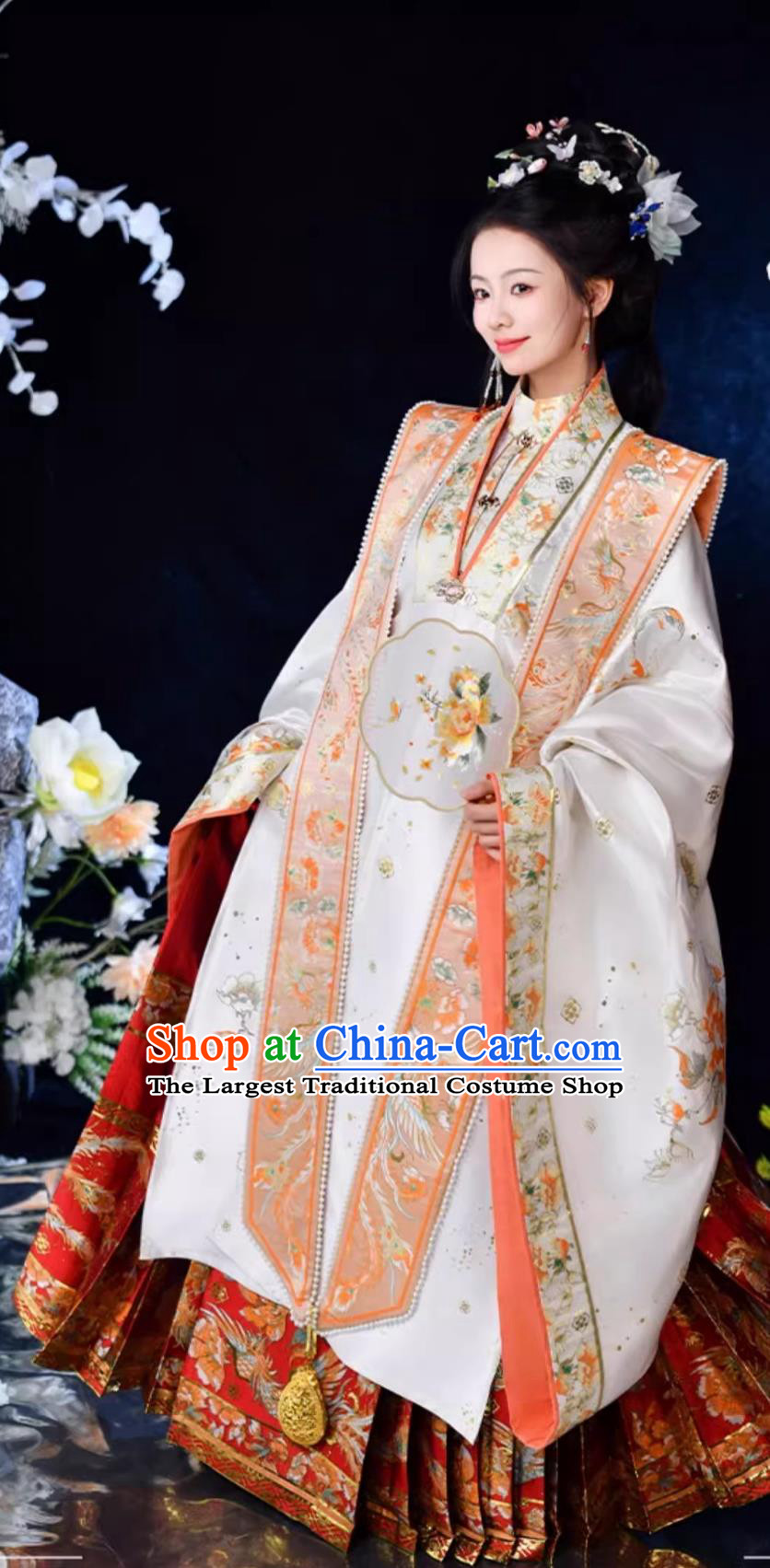 Chinese Ming Dynasty Royal Princess Costumes China Traditional Hanfu Dresses Ancient Court Woman Clothing