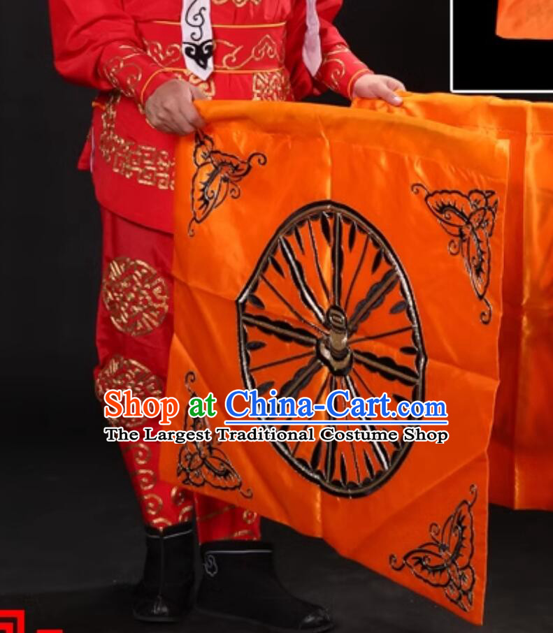 Handmade Vehicle Flag Chinese Beijing Opera Banner Perking Opera Square Flag