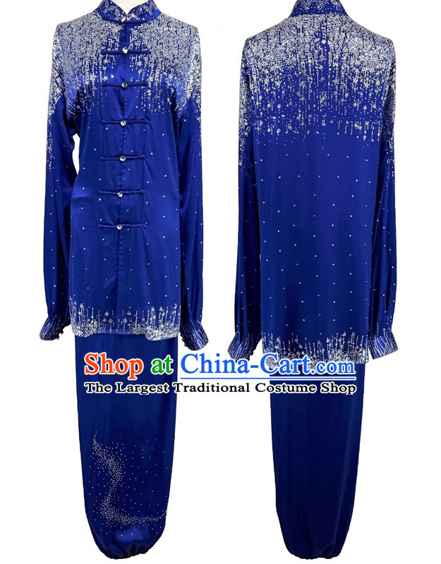 Galaxy Diamond Tai Chi Suit Chinese Wushu Competition Costume Tai Chi Performance Clothing