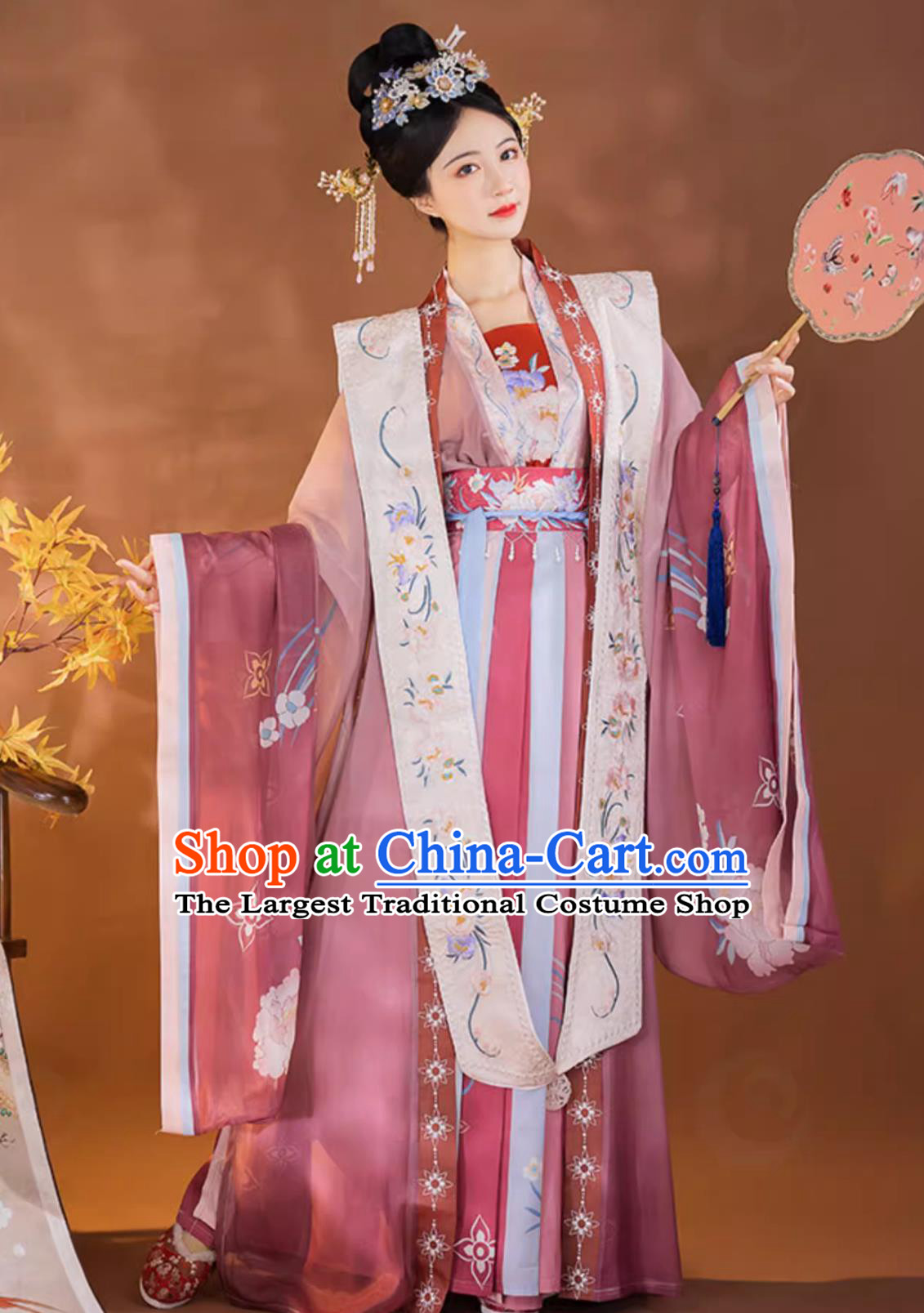 Chinese Hanfu Song Dynasty Noble Woman Women Costumes Xiapei Duijin Waist High Ruqun Complete Set