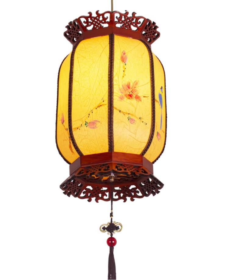 Chinese Antique Palace Lantern Handmade Parchment Winter Melon Lamp New Year Decoration Lighting Pendant