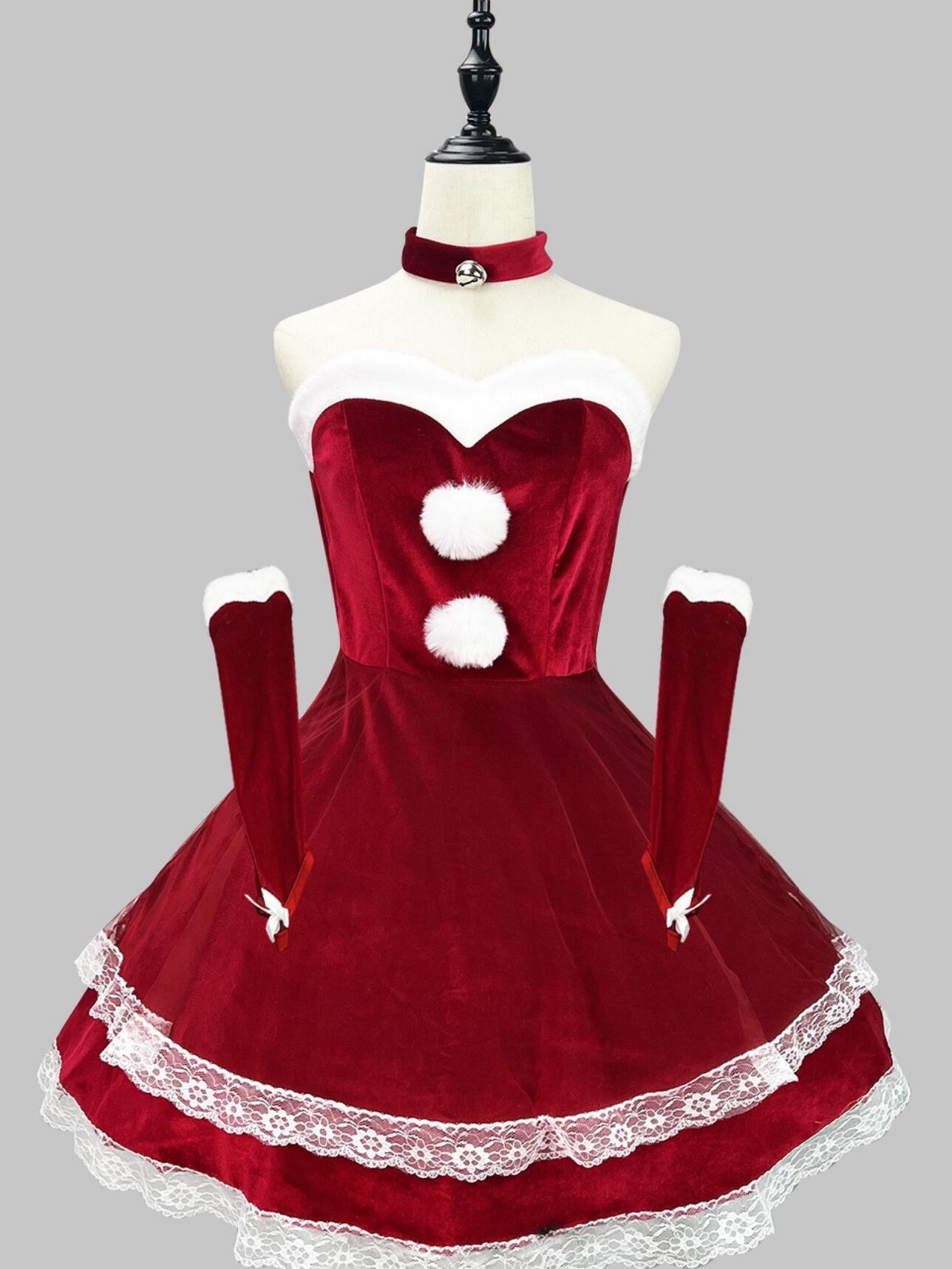 Christmas Costume Stage Performance New Year Party Dress Sexy Christmas Outfit Bunny Girl Rabbit Suit