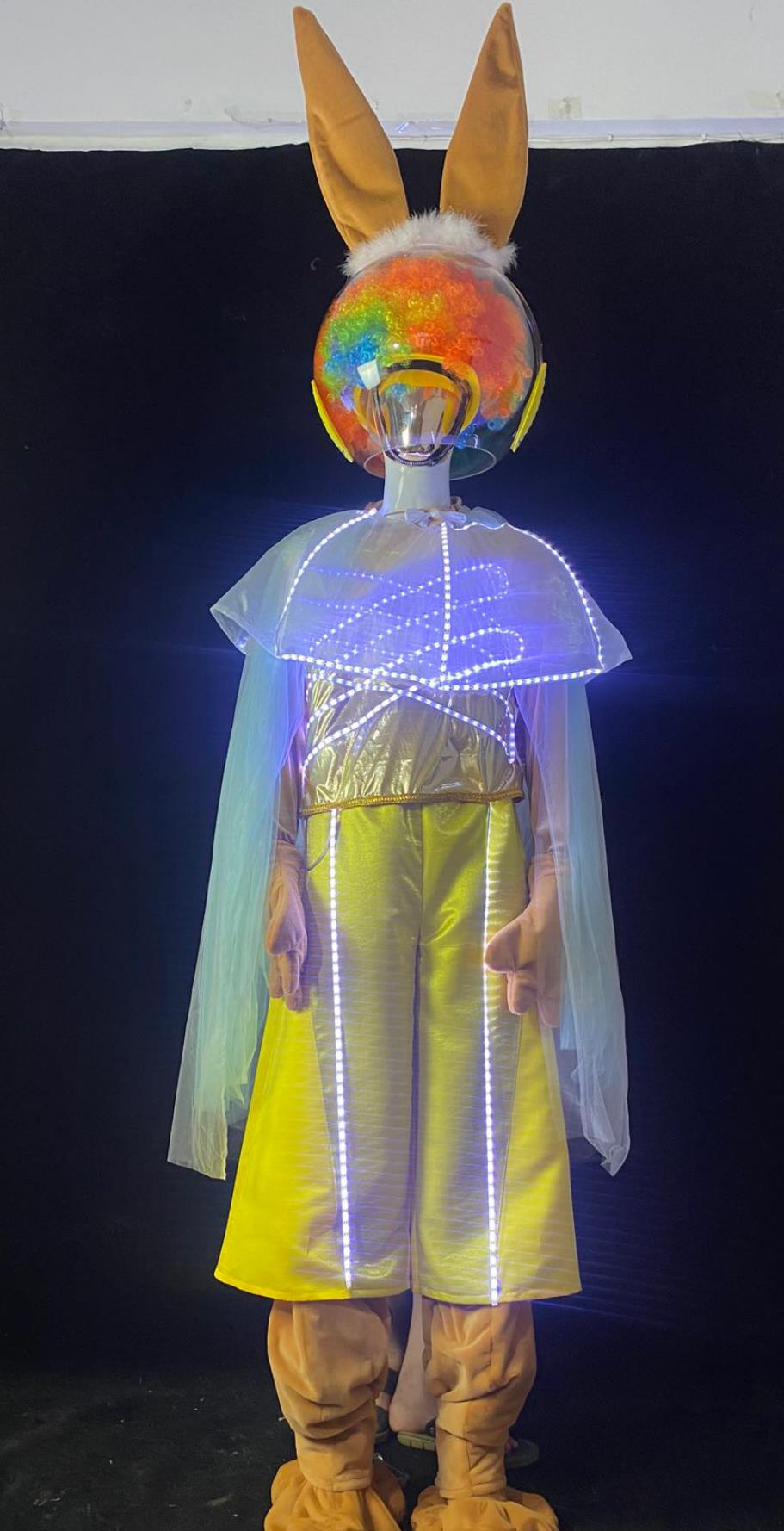 Mid Autumn Festival Space Rabbit Performance Costume Parade LED Outfit
