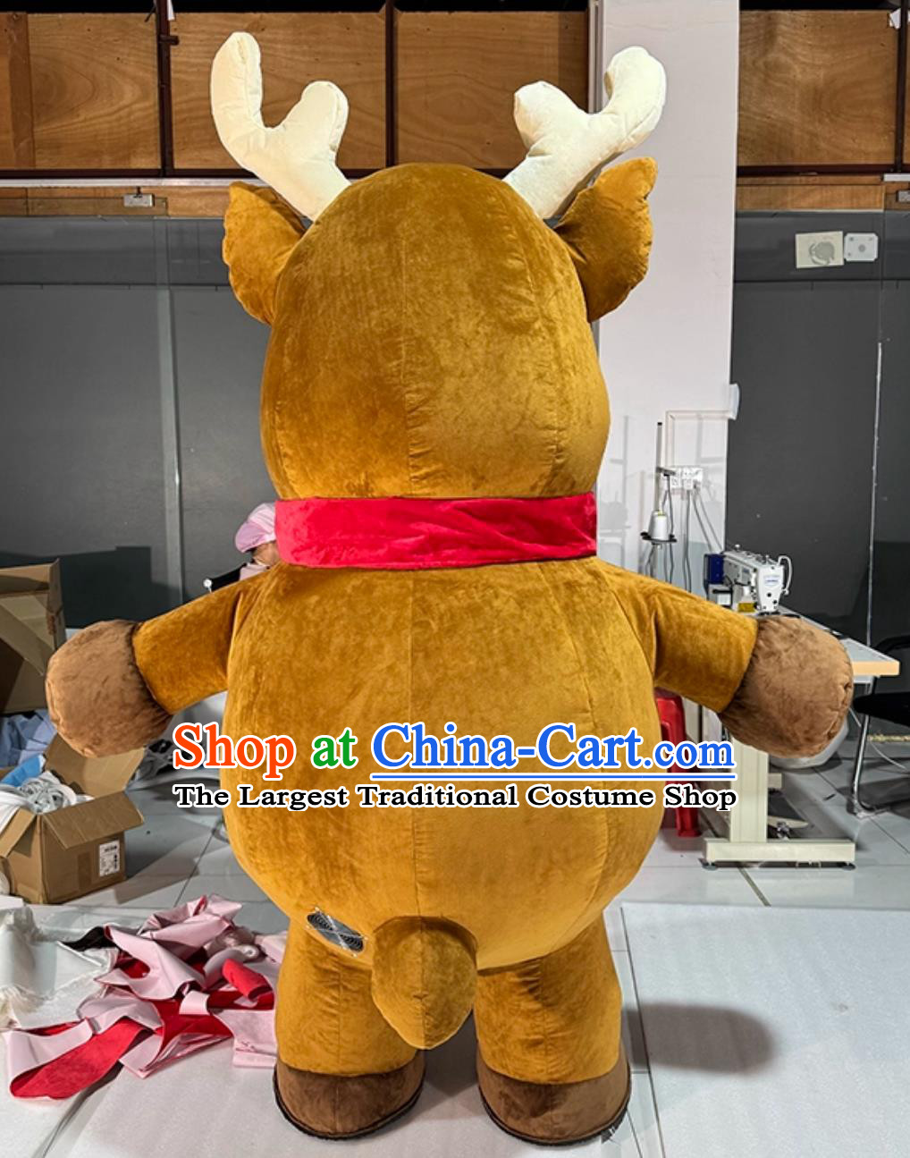 Christmas Reindeer Inflatable Cartoon Costume Halloween Event Performance Mascot Clothing