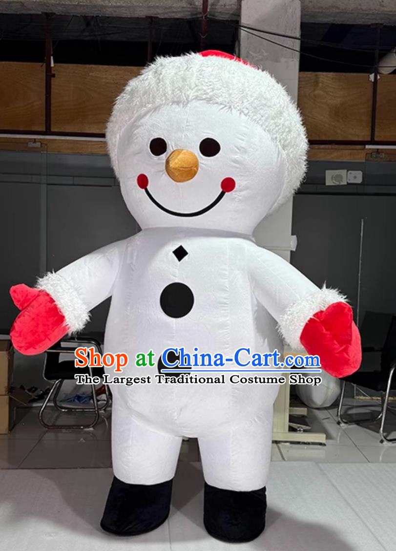 Snowman Inflatable Cartoon Costume New Year Event Performance Mascot Clothing