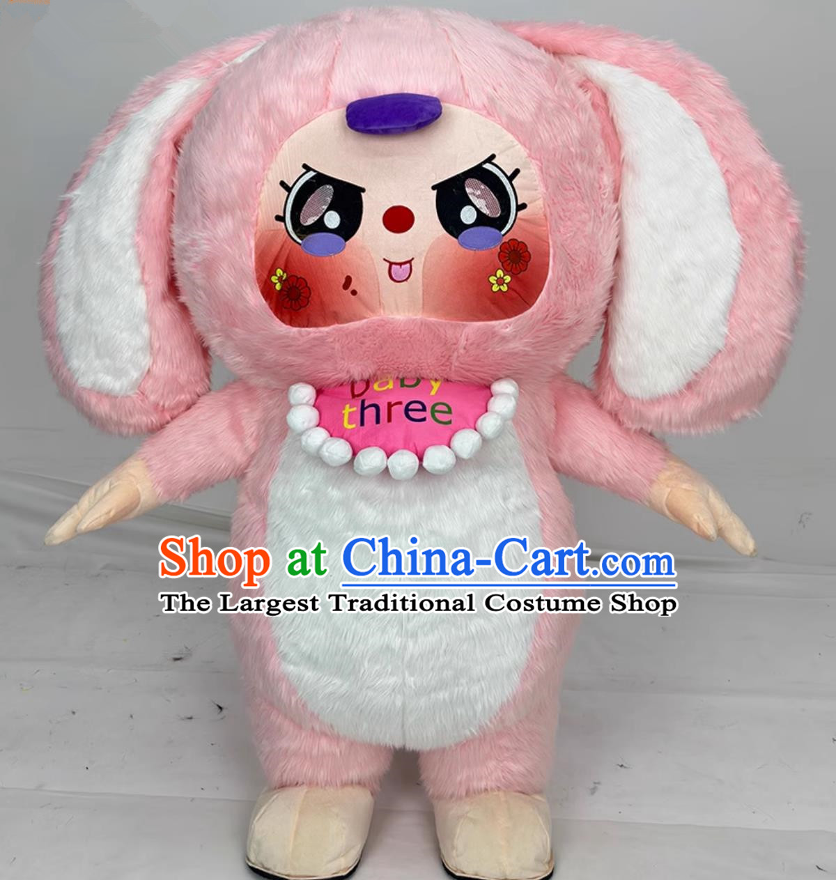 Baby Three Years Old Large Designer Toy Cartoon Inflatable Costume Annual Party Walking Prop Mascot Lop Rabbit Suit