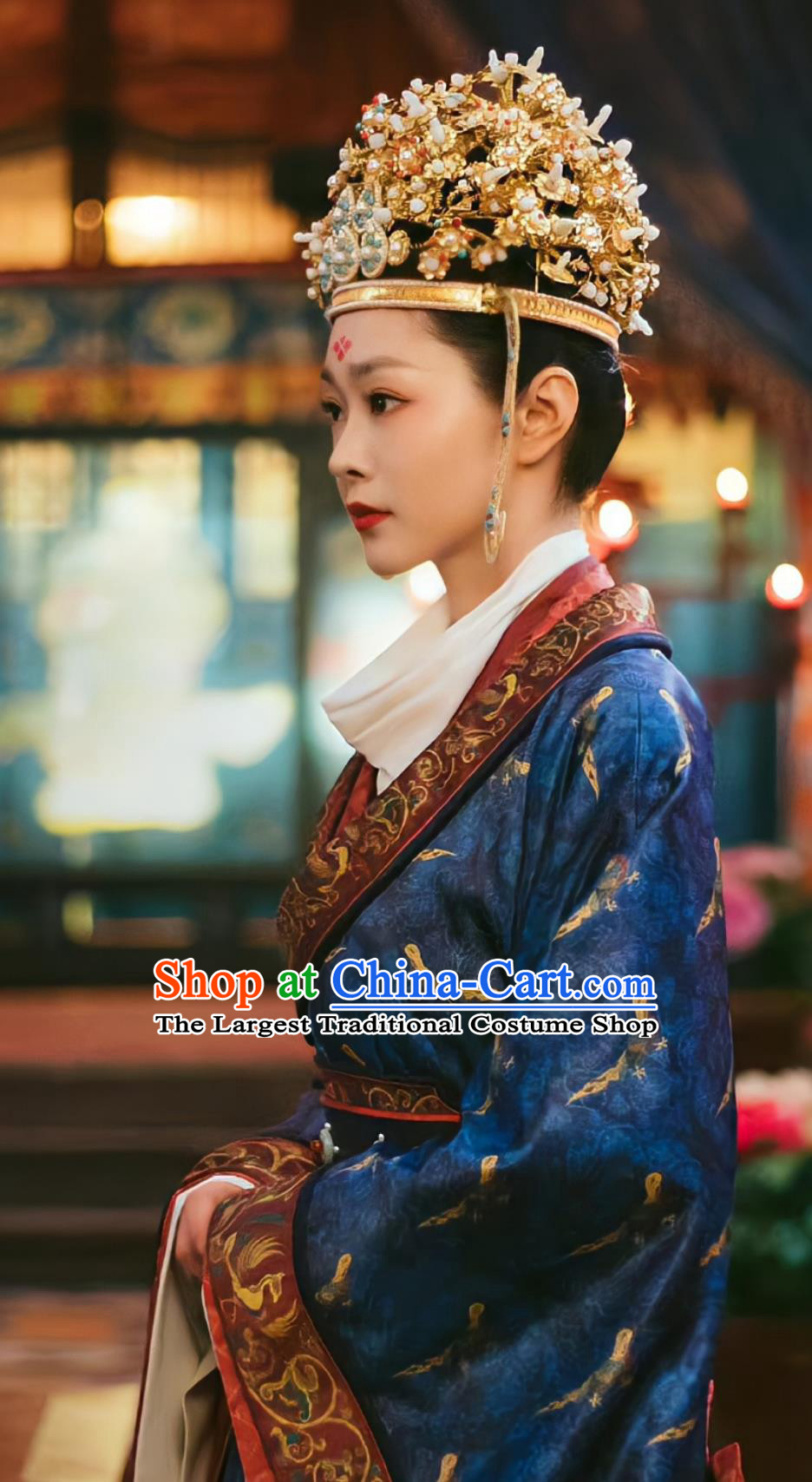 Traditional Chinese Wedding Dress TV Drama Wind Rises in Luoyang Liu Ran Bride Hanfu Dress Tang Dynasty Clothing