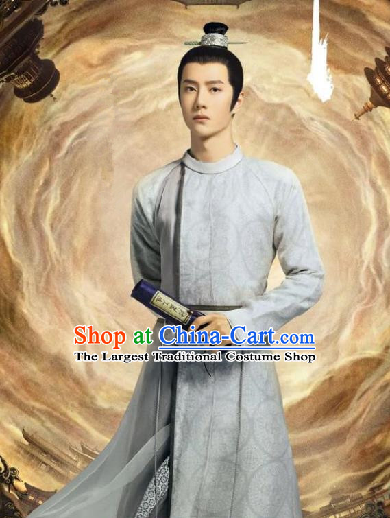 Ancient Chinese Scholar Costume TV Drama Wind Rises in Luoyang Childe Baili Hong Yi Hanfu Traditional Tang Dynasty Male Clothing
